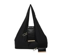 Tuxxjzm Sac fourre-tout porte-clés extensible en cuir PU tendance porte-clés pliable sac fourre-tout pour femmes filles, Noir , Refer to description
