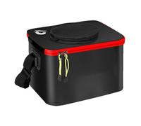 Tuxxjzm Seau à appât pliable et portable | Seau à appât pour poissons vivants, seau pliable en EVA avec aérateur, anti-fuite pour le camping dans le jardin