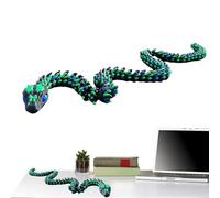 Tuxxjzm Serpent imprimé en 3D | Modèle animal commun | Décoration d'intérieur flexible et réaliste pour enfants, anniversaire, décoration de bureau