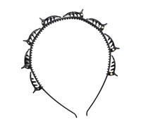 Tuxxjzm Serre-tête avec pinces crocodiles - Accessoires pour cheveux - Double frange - Pour cheveux bouclés, raides et épais