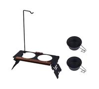 Tuxxjzm Support réglable pour gamelle pour chien avec support de lampe - Plats pour le camping, la voiture, les voyages, l'extérieur, l'intérieur, l'alpinisme