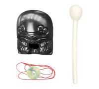 Tuxxjzm Tambour en bois de poisson chinois | Tambour zen - Ornement Relaxation Artefact Instrument de percussion pour lieu de travail de bureau