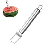 Tuxxjzm Trancheuse à pastèque, outil de coupe de pastèque, coupe-cubes d'ananas multifonctionnel, coupeur à double tête de seau à fruits en métal, ustensiles de cuisine pour le