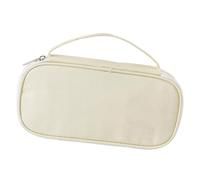 Tuxxjzm Trousse - Trousse à stylos de Grande capacité avec poignée - Sac de Maquillage de Papeterie de Bureau Robuste Étui Fixe pour Ranger des Objets, Beige, riferimento Alla descrizione, Se