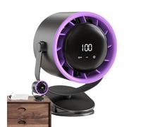 Tuxxjzm Ventilateur portable rechargeable avec clip, 100 vitesses, petit ventilateur de bureau 15,2 cm | Affichage numérique petite turbine forte flux d'air de bureau