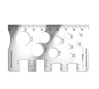 Tuxxjzm Vérificateur de filetage d'écrous et de boulons | Jauge de filetage | Outil de dimensionnement de vis en acier inoxydable pour le travail du bois, électriciens, charpentiers, ingénieurs