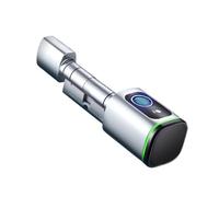 Tuya APP Empreinte Digitale RFID Carte Bluetooth Euro Cylindre Serrure De Porte Intelligente Électronique sans Clé Facile Haute Sécurité(K1TYS30 30,A45B45)