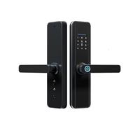 Tuya APP Serrure de porte intelligente électronique Empreinte digitale/code/clé/carte (Couleur : X7ty-5572)