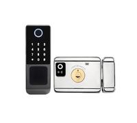 Tuya APP Serrure Intelligente Extérieure Étanche WiFi Double Face D'empreintes Digitales Carte De Mot Passe Porte Électronique Numérique for Jardin Pratique Efficace(B-4)