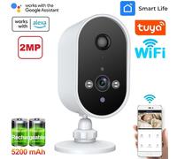 Tuya Caméra IP WiFi 1080p 2MP IP65 Sans Fil Batterie PIR Audio Bidirectionnel