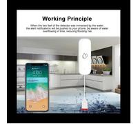Tuya Capteur de Fuite D' DéTecteur WiFi Capteur de Fuite D' D'Inondation SystèMe D'Alarme de Protection de Smart Life APP Control