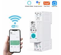 Tuya Compteur d'Énergie Smart WiFi Monophasé 63A sur Rail DIN Alexa Google