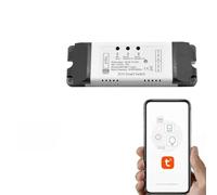 Tuya Contrôleur de porte de garage intelligent avec connexion WiFi 2,4 G et module de relais pour un fonctionnement automatique (CC/AC 7-32 V)