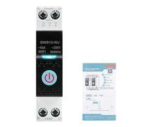 Tuya - Disjoncteur intelligent WiFi - Interrupteur WiFi intelligent - Commande vocale - Minuterie et mesure de l'énergie - 63 A 230 V CA (GWS10-WJ - Modèle de mesure GWS10-WJ)