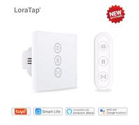 Tuya - Interrupteur connecté pour rideaux, nouvelle version Smart Life, pour volet roulant motorisé avec télécommande à distance, fonctionne en WiFi avec Google Home, Alexa Echo, 1 Remote 2 Switch