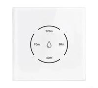 Tuya Interrupteur intelligent WiFi 40 A pour chauffe-eau et chaudière Panneau tactile Télécommande App compte à rebours verrouillage enfant Blanc