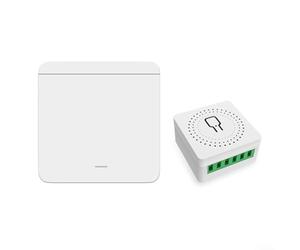Tuya Kit d'interrupteur intelligent Wi-Fi avec télécommande RF433, commande vocale et application, module de mise à niveau sans fil pour éclairage, blanc (A)