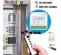 Tuya - Module de commande de rideau pour stores roulants WiFi RF, interrupteur de volet avec télécommande pour moteur électrique, protection solaire, Google Home Alexa 1Module 1Controller