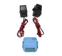 Tuya pour compteur d'énergie intelligent avec pince, alarme de tension d'alimentation à 1 ou 2 canaux, mesure en temps réel du courant et de la fréquence, buzzer de surcharge pour réseau domestique