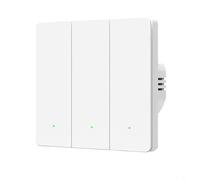 TUYA pour ZIGBEE Interrupteur mural intelligent sans fil neutre nécessaire avec capteur de présence pour Alexa et Google Home Commande vocale simple fil sous tension (3 voies)