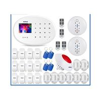 TUYA Smart 4G GSM WiFi Home Alarm System Kit Kit d'alarme sans Fil Système de sécurité Contrôle de la caméra de la caméra Pir Sirène du capteur(Kit 1)