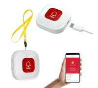 Tuya Smart Bouton d'appel d'urgence pour personnes âgées, alarme WiFi SOS sans fil, compatible avec Smart Life