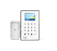 Tuya Smart Life GSM + WiFi Système d'alarme de cambrioleur sécurité à Domicile Faillite Toucher Le Clavier Piratage Capteur contacteur Porte capteur Mouvement Installation Rapide(Ivory)