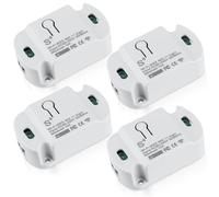 Tuya Smart Life Lot de 4 modules d'interrupteur Wi-Fi 10 A Fonctionne sans fil Relais sans fil avec Alexa, Google Assistant DIY Encastré, en saillie, Module d'interrupteur intelligent Wi-Fi