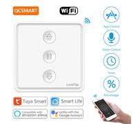 Tuya Smart Life - rideau de 7e génération, volet roulant, bouton-poussoir, application pourcentage, télécommande, Assistant Google Alexa 2 PACK
