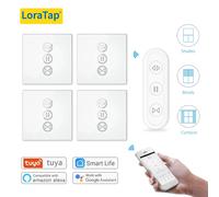 Tuya Smart Life rideau interrupteur stores roulants moteur volet roulant RF & WiFi connecté Google Home Alexa Echo moteur LoraTap 4 Channel Remote