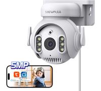 Tuya Smart Life WiFi Outdoor Camera,Tuya 5MP Outdoor Camera,Motion Detection,Two-Way Audio,Waterproof IP66 Night Vision Colour