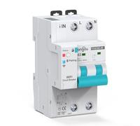TUYA Smart Metering Circuit Disjoncteur 63 A 4P WiFi Télécommande avec Contrôle de Tension Courant Puissance Surcharge Protection Court-Circuit Fonction Minuterie pour Smart Life App Compatible (2P)
