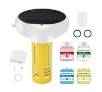 Tuya Smart Moniteur d'eau de piscine 7 en 1 pour pH salinité orp conductivité et température données en temps réel pour accès Blanc jaune (B)