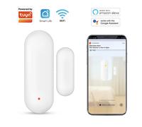 Tuya Smart WiFi Door Sensor, Smart Home, Open Close Detector, Smartlife App Control, Notification, Compatible avec Alexa Google Home