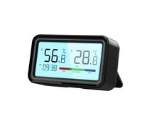 Tuya Smart WiFi/Zigbee Hygromètre Thermomètre Capteur Moniteur avec Rétro-Éclairage App Télécommande Vocale Alaxa Gogle Home (Zigebee/Noir)