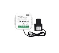 Tuya Smart ZigBee numérique compteur d'énergie moniteur d'énergie 1,2 canaux bidirectionnel avec transformateur de courant application moniteur solaire 80A 110v/240V 50/60Hz en - Type 1 Channel-1CT #A