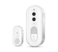 Tuya Sonnette vidéo intégrée avec caméra 720p pour vision nocturne Interphone audio bidirectionnel IP54 Indice d'étanchéité et option de stockage dans le nuage