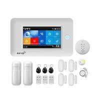 Tuya - Système D'alarme De Sécurité WiFi GSM, avec Caméra IP, Capteur Mouvement PIR, Sirène, sans Fil, Kit Anti-cambriolage for Maison Intelligente Facile à Installer(H)