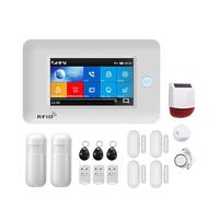 Tuya - Système D'alarme De Sécurité WiFi GSM, avec Caméra IP, Capteur Mouvement PIR, Sirène, sans Fil, Kit Anti-cambriolage for Maison Intelligente Facile à Installer(K)