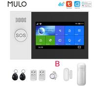 Tuya-Système d'alarme sans fil pour maison intelligente,écran tactile pour garage,télécommande mobile,prise en charge d'Alexa,4G - Type B