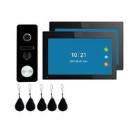 Tuya - Visiophone Filaire Avec Écran Tactile De 7 Pouces, Interphone Vidéo Wifi, Système Sonnette For Maison Intelligente, 1080P, Caméra À 160 ° Gamme D'environnements Domestiques(2 7 inch 94206bic)