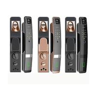 Tuya Wifi 3D Reconnaissance faciale Serrure électronique Biométrie Serrure empreinte digitale Serrure de porte intelligente Carte clé Caméra NFC Serrure électronique (Couleur : Gris-24240)