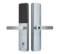 Tuya Wifi Biometric Fingerprint Serrure de porte intelligente électronique/carte à puce/mot de passe/déverrouillage de clé/charge d’urgence USB (couleur : 2pcs, taille : autre)