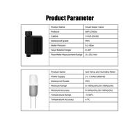 Tuya WiFi Compteur D'Eau Solaire Minuterie IP65 Étanche Entrée DN20 avec Capteur de Température et D'Humidité Du