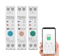 Tuya WIFI Disjoncteur intelligent Mesure de puissance Compteur d'énergie KWh 1P 230V 10A 16A 20A 25A 32A 40A 50A 63A VAP Rail DIN Smart Life Télécommande Switch (TXCB2-TW No metering, 10A)