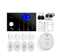 Tuya WiFi GSM Home Security Alarm System Support Network Temperature Humidité Smart Home Security Alarm Kit(Option E)