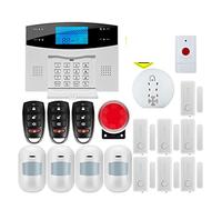 Tuya WiFi GSM Protection de sécurité à Domicile Système d'alarme Intelligente LCD kit de cambrioleur d'écran Mobile Appliquer Bras télécommandé et désarmer(G2BW7)