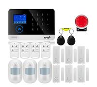 Tuya WiFi GSM Protection de sécurité à Domicile Système Intelligent Système Tactile Kit de cambrioleur Mobile Appliquer Télécommande RFID Bras et désarmer(W2B6)