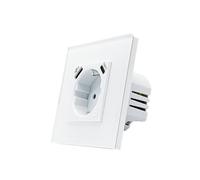 Tuya WiFi Prise Murale Intelligente Moniteur d'alimentation Type-C USB Prise EU APP Télécommande Sans Fil Fonctionne avec la Commande Vocale (White)