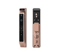 Tuya WiFi Serrure Électronique Biométrique D'empreintes Digitales De Porte Intelligente Mot Passe 3D Reconnaissance Faciale Appareil Photo Numérique Pratique Efficace(TT6068-Rose260 R)